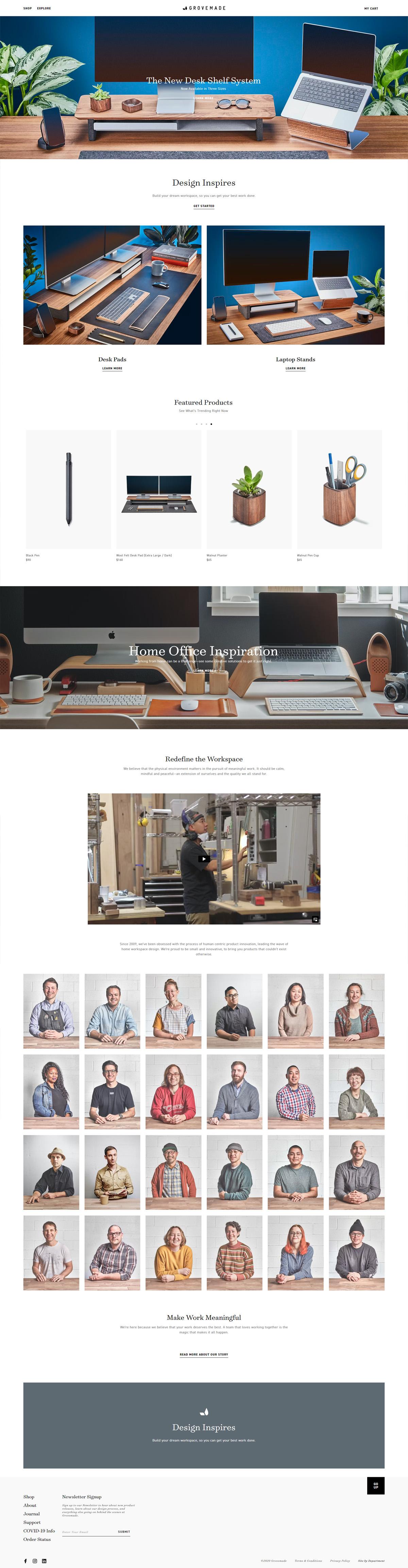 eCommerce website: Grovemade