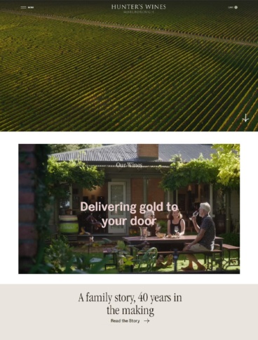 eCommerce website: Hunter’s Wines