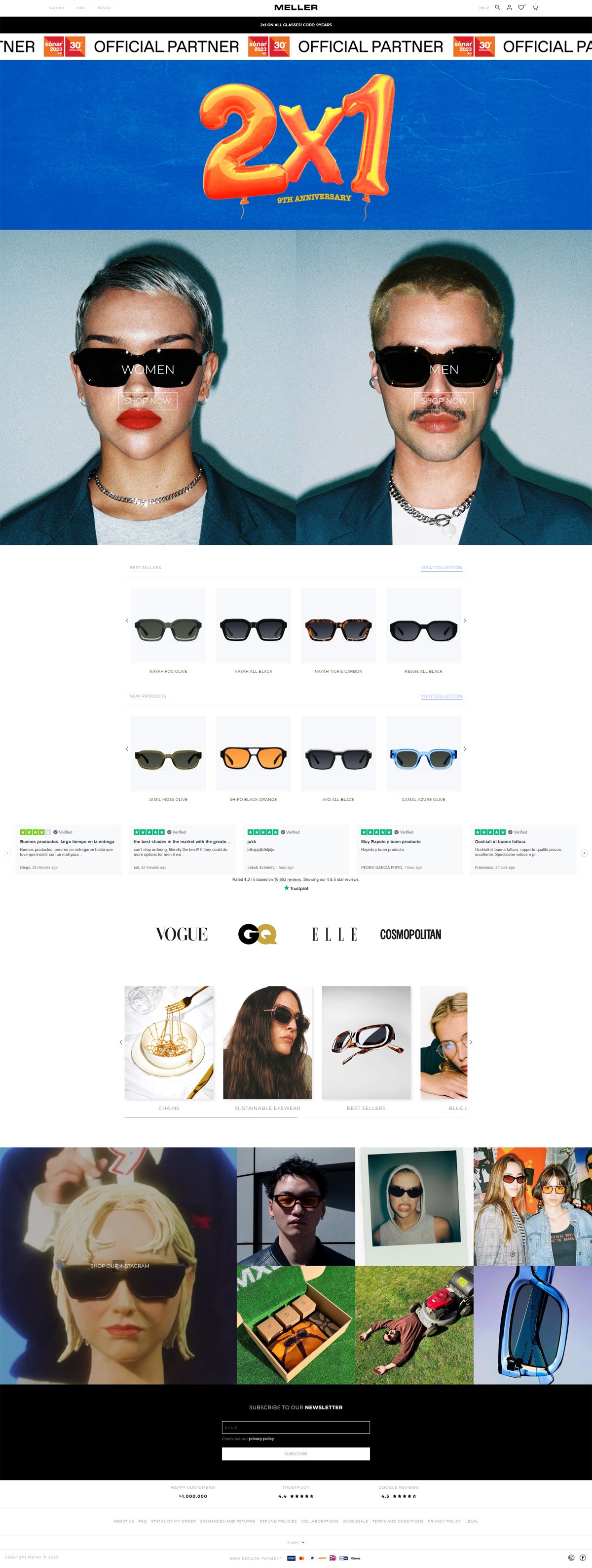 eCommerce website: Meller