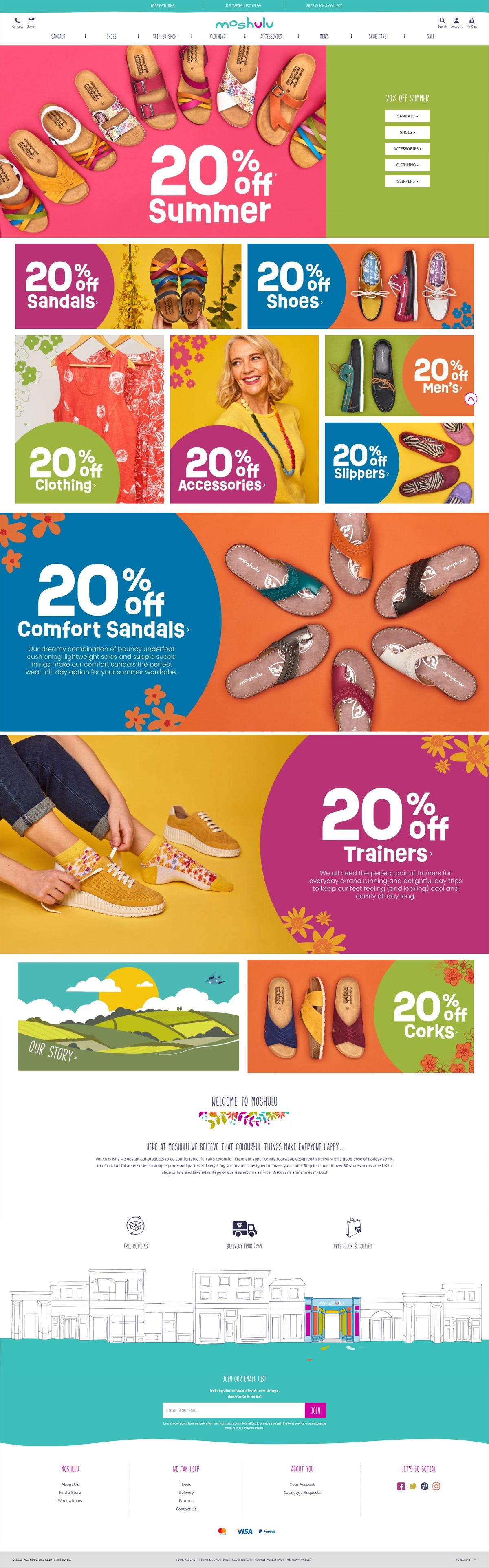 eCommerce website: Moshulu