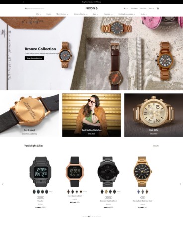 eCommerce website: Nixon