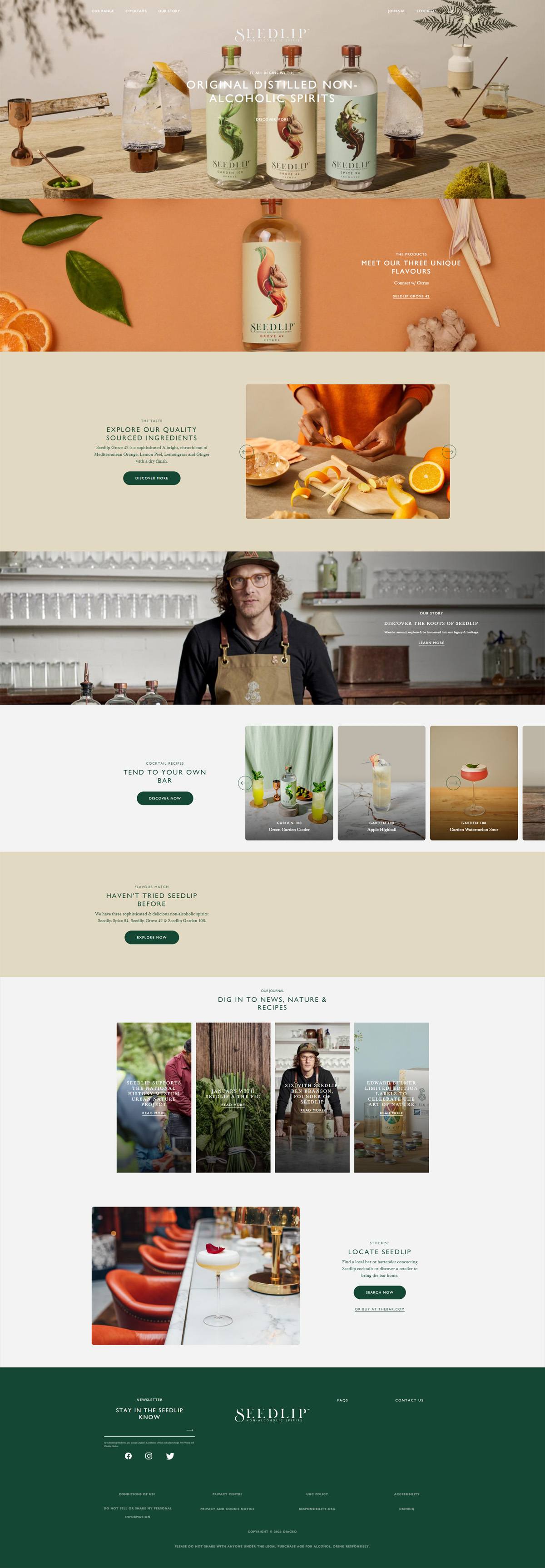 eCommerce website: Seedlip