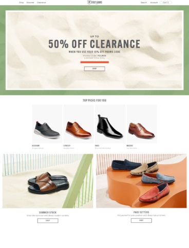 eCommerce website: Stacy Adams
