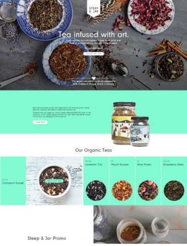 eCommerce website: Steep & Jar