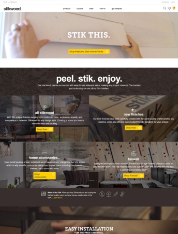 eCommerce website: Stickwood