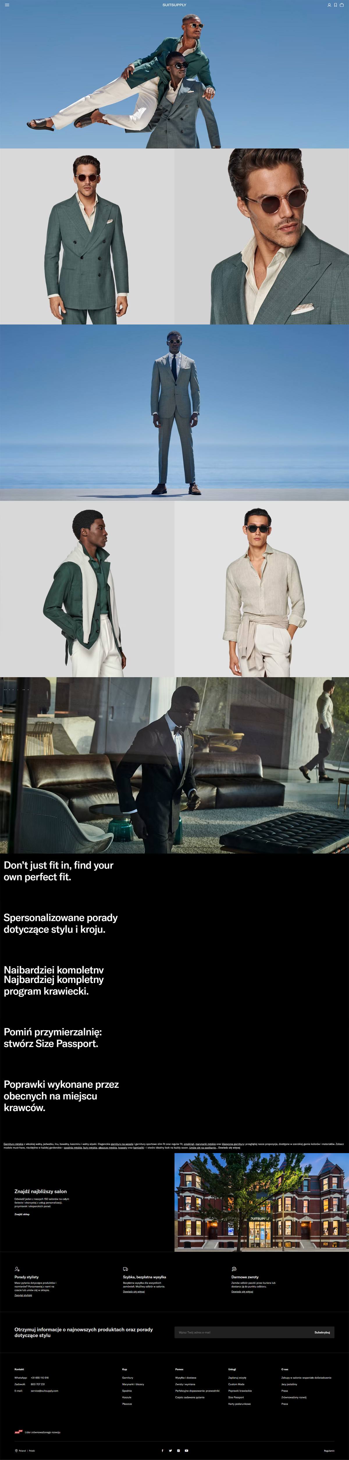 eCommerce website: Suitsupply