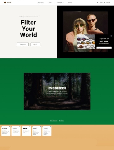 eCommerce website: Tens