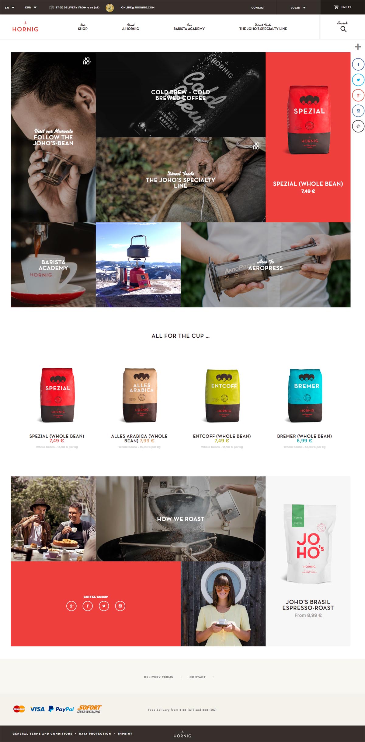 eCommerce website: J. Hornig