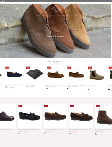 eCommerce website: A Fine Pair of Shoes