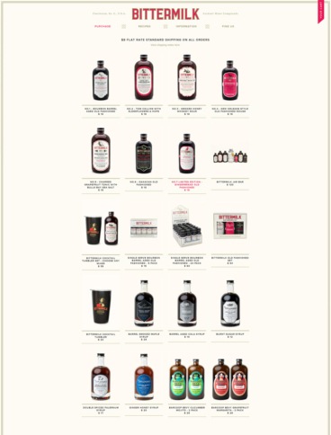 eCommerce website: Bittermilk