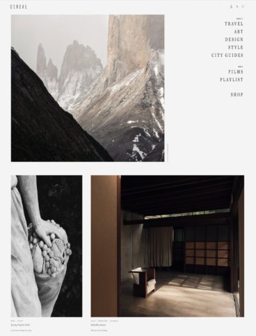 eCommerce website: Cereal