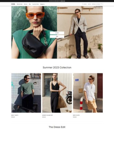 eCommerce website: COS