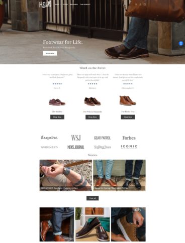 eCommerce website: Helm Boots