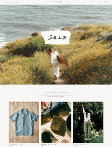eCommerce website: imogene + willie