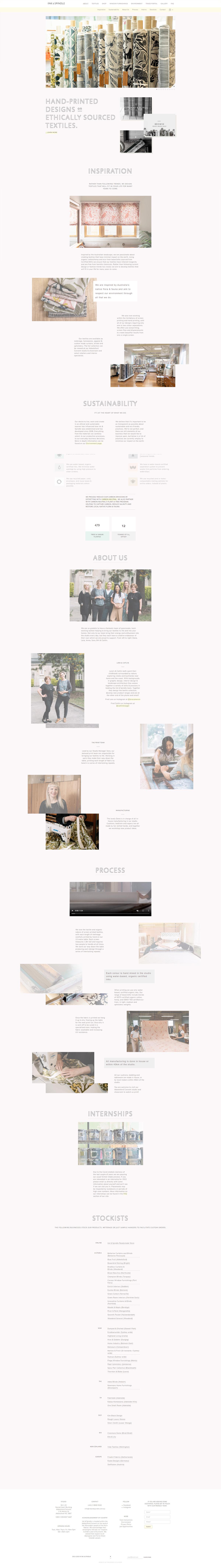 eCommerce website: Ink & Spindle