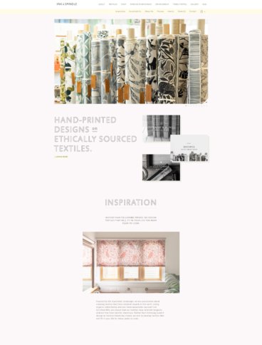 eCommerce website: Ink & Spindle