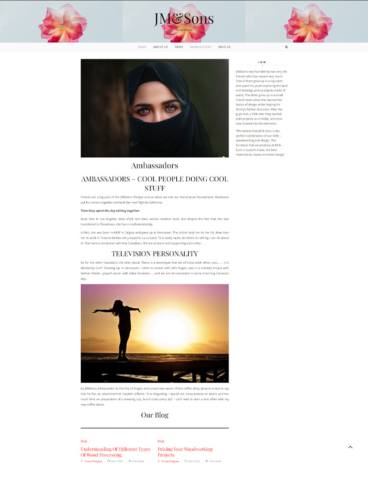 eCommerce website: JM&Sons