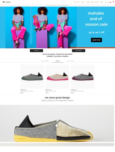 eCommerce website: Mahabis