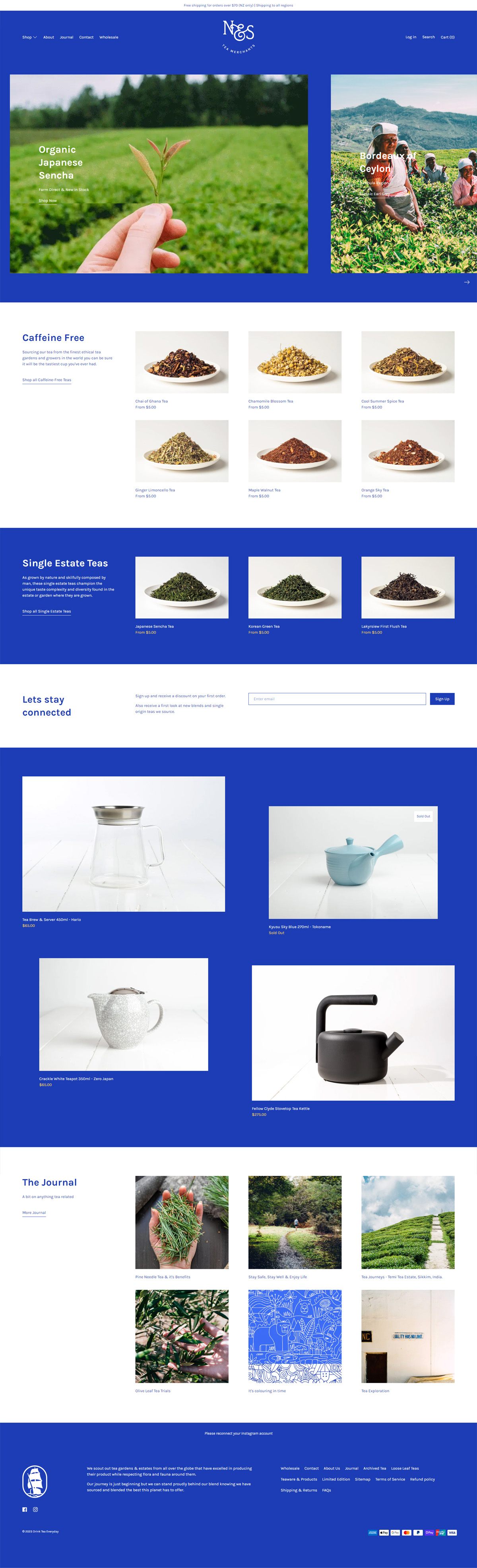 eCommerce website: Noble & Savage