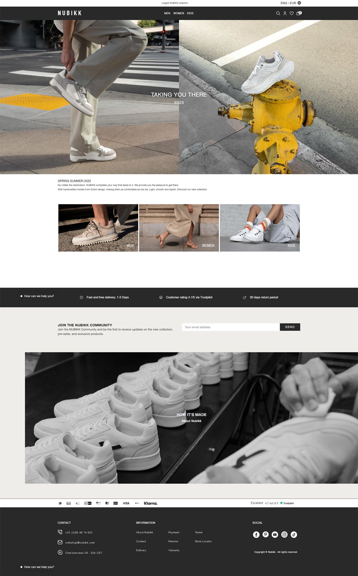 eCommerce website: Nubikk