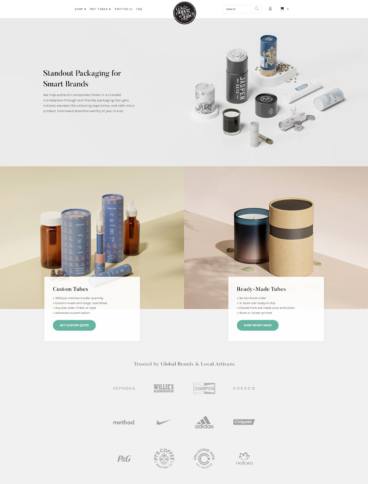 eCommerce website: Paper Tube