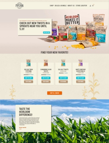 eCommerce website: Pipcorn