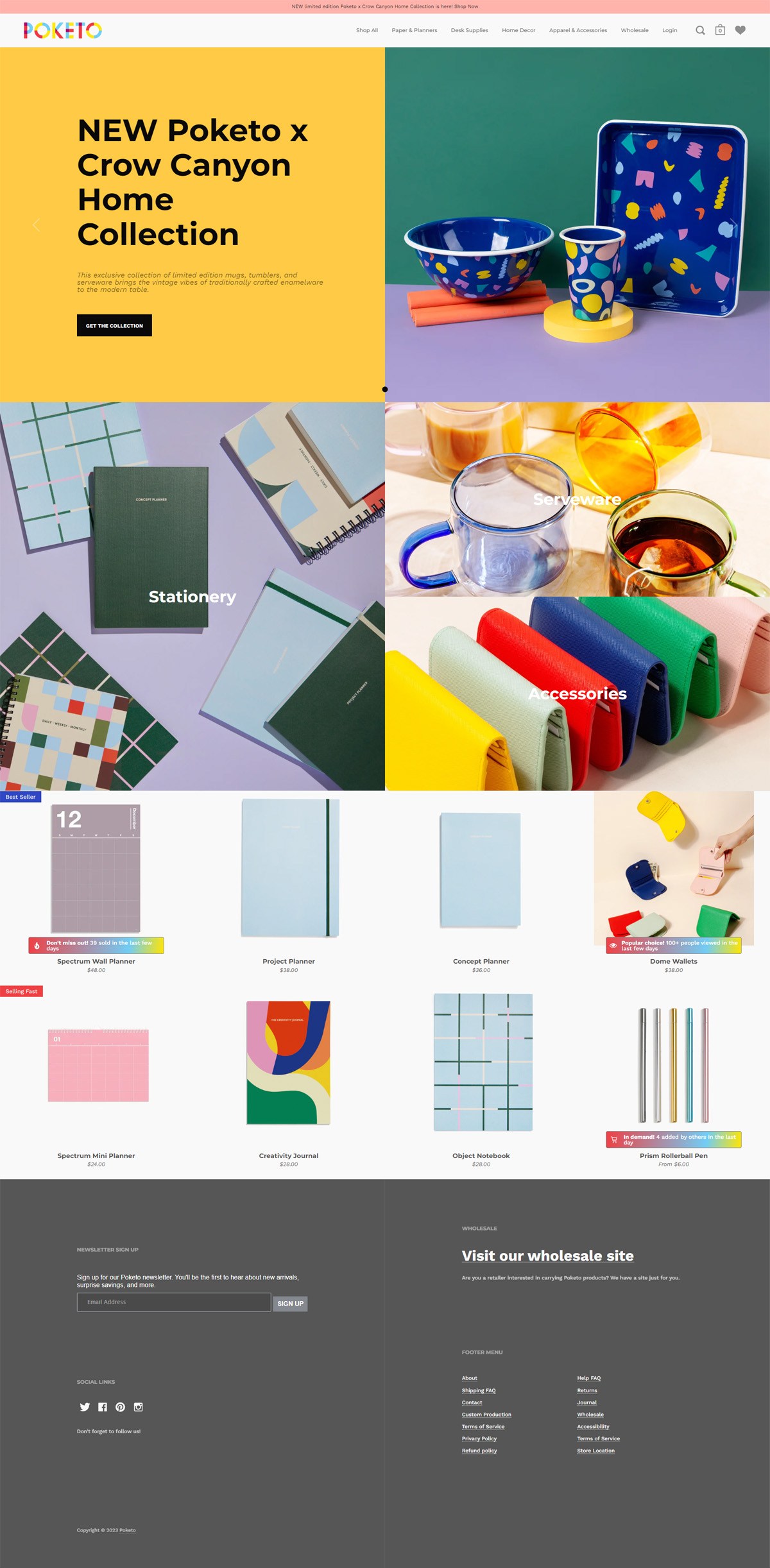 eCommerce website: Poketo