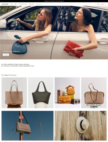 eCommerce website: Cuyana