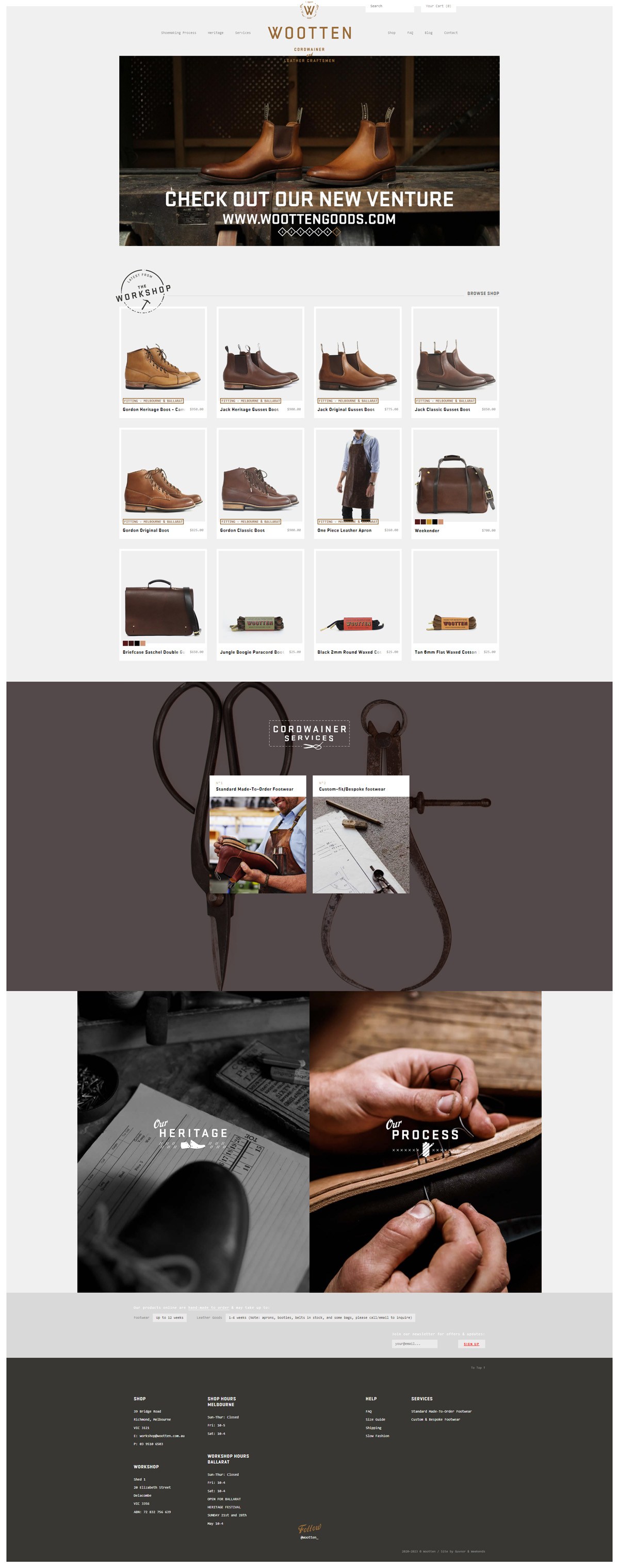 eCommerce website: Wootten