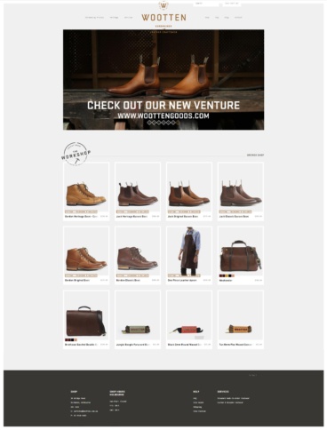eCommerce website: Wootten