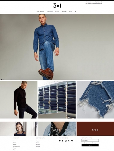 eCommerce website: 3×1