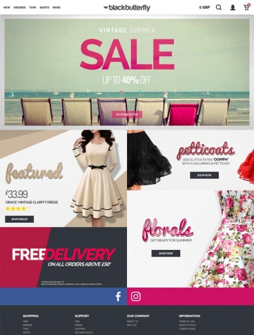 eCommerce website: Black Butterfly