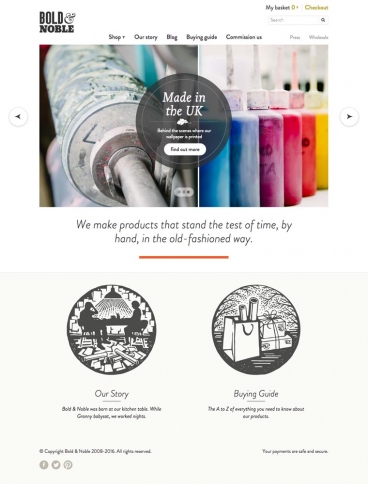 eCommerce website: Bold & Noble