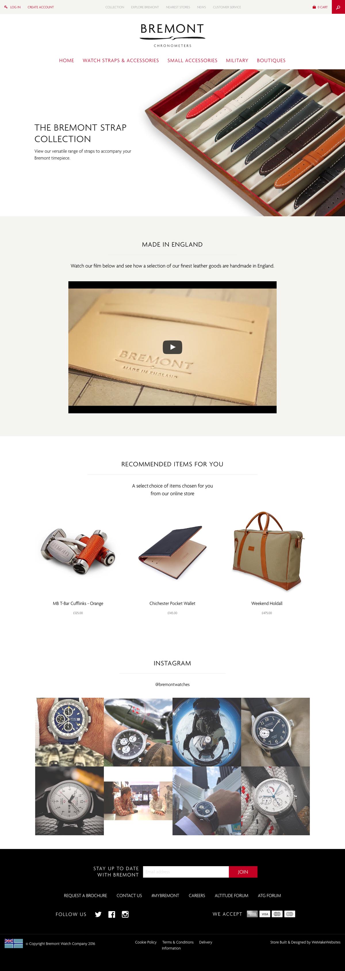 eCommerce website: Bremont
