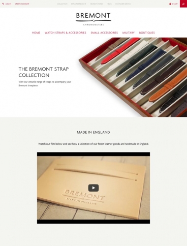 eCommerce website: Bremont