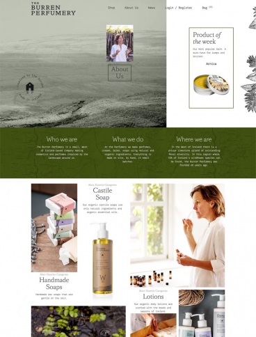 eCommerce website: Burren Perfumery