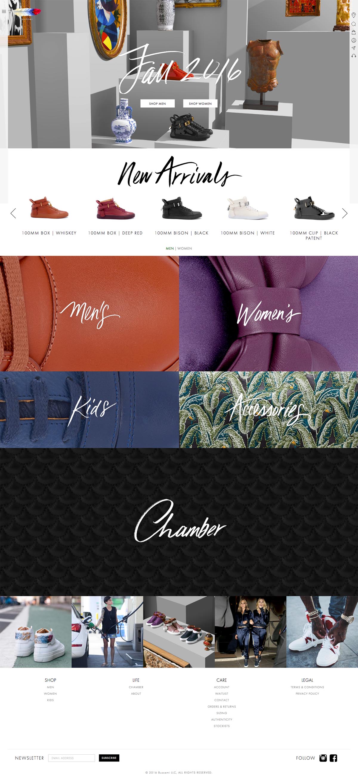 eCommerce website: Buscemi