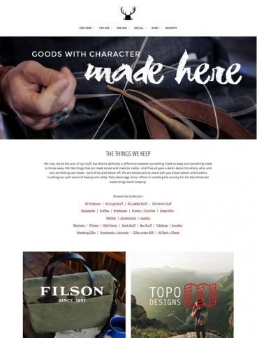 eCommerce website: Common Deer