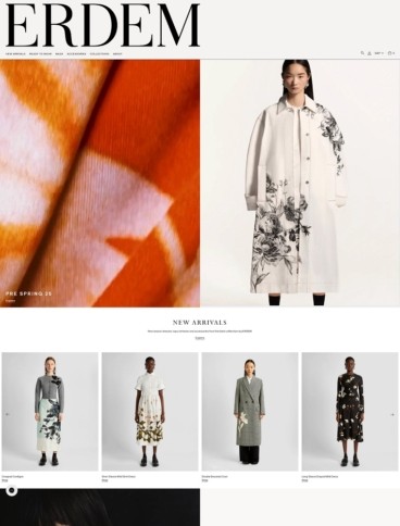 eCommerce website: Erdem