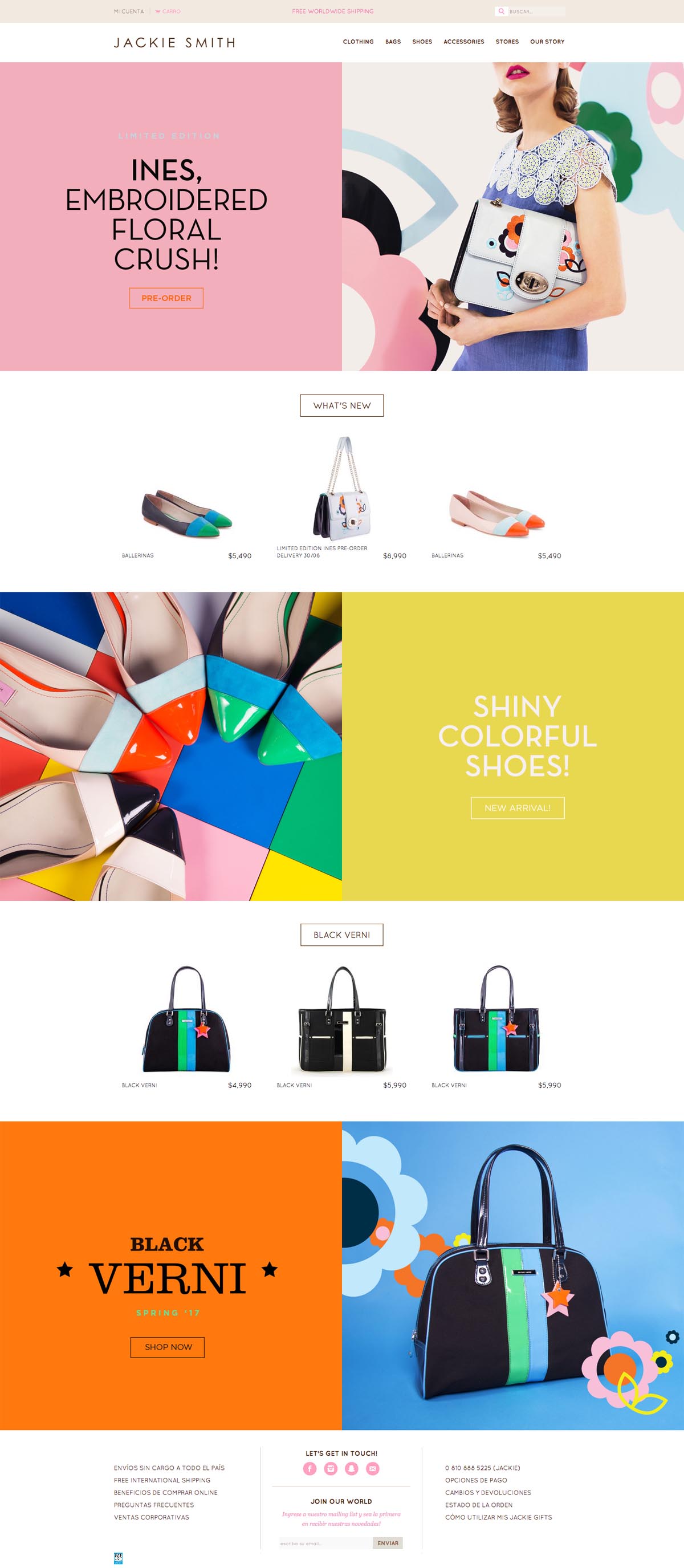 eCommerce website: Jackie Smith