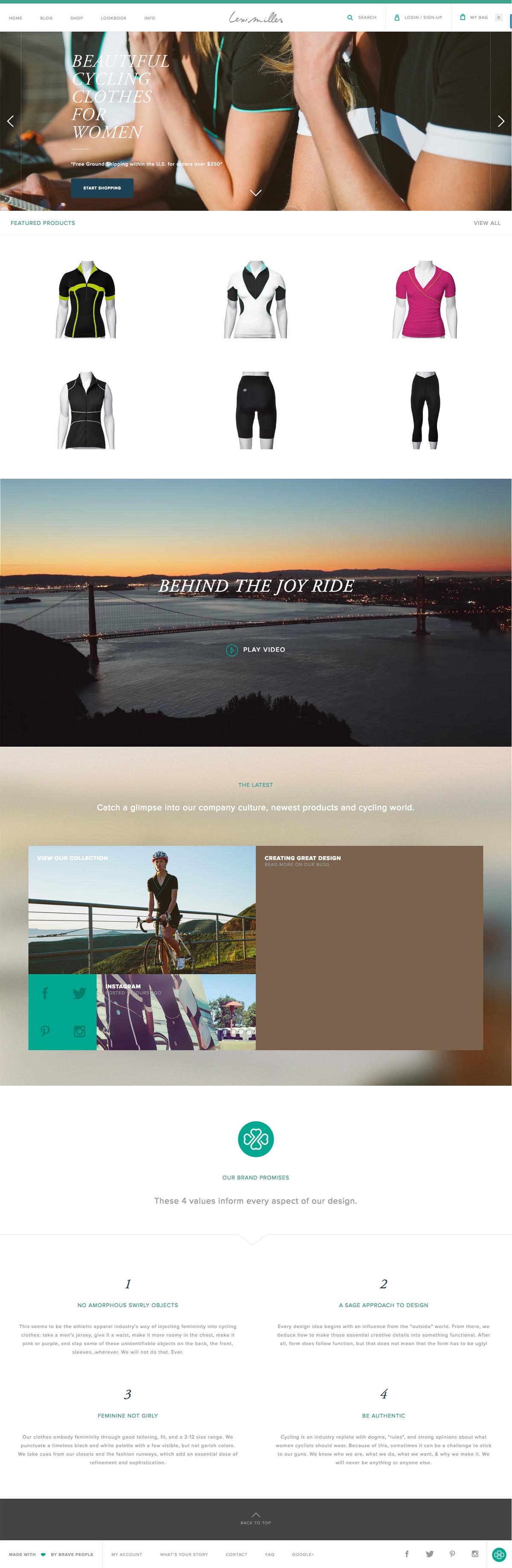 eCommerce website: Lexi Miler