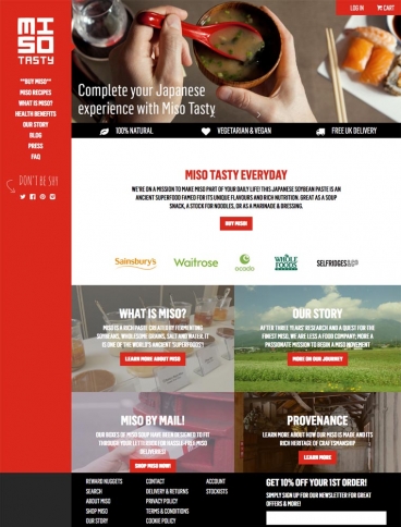 eCommerce website: Miso Tasty