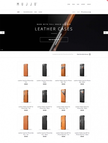 eCommerce website: Mujjo