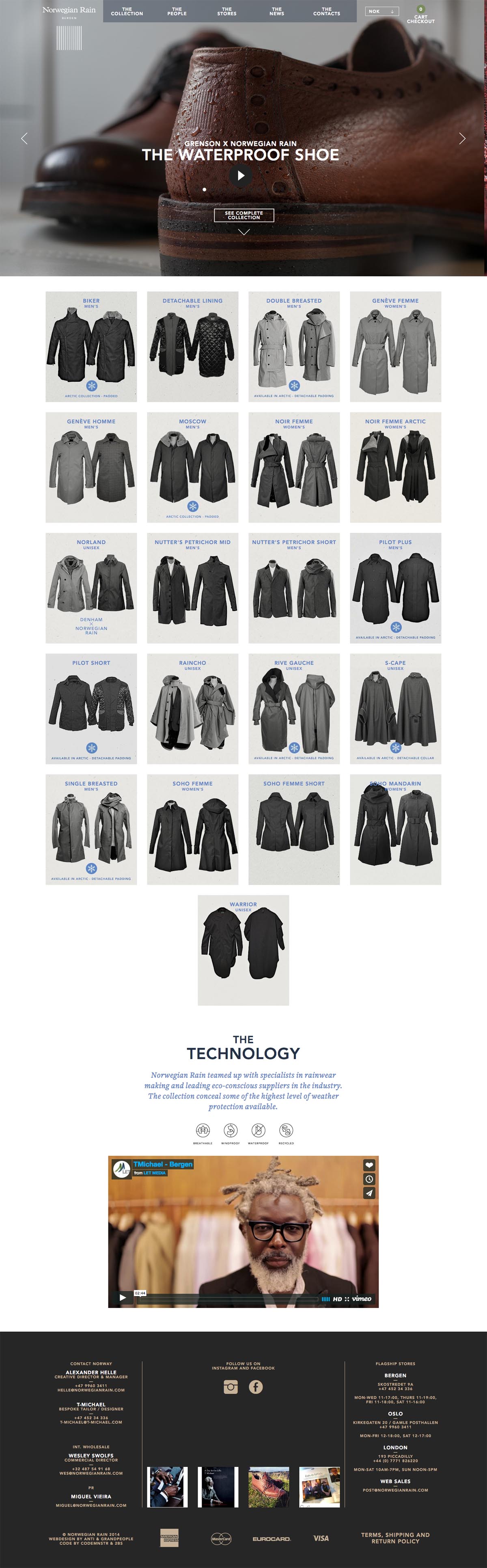 eCommerce website: Norwegian Rain