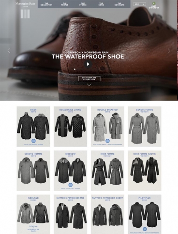 eCommerce website: Norwegian Rain
