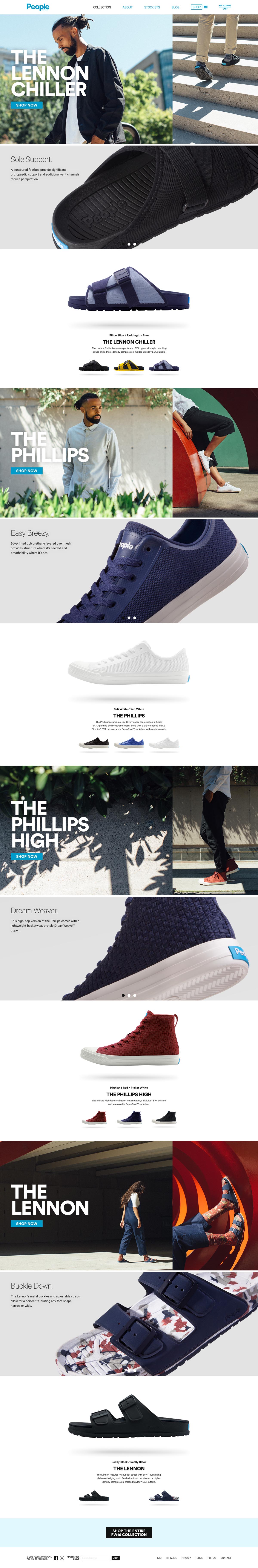eCommerce website: People Footwear