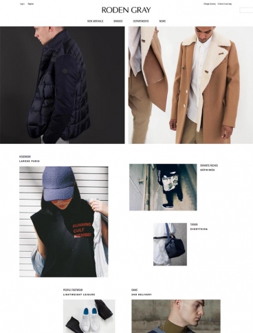 eCommerce website: Roden Gray
