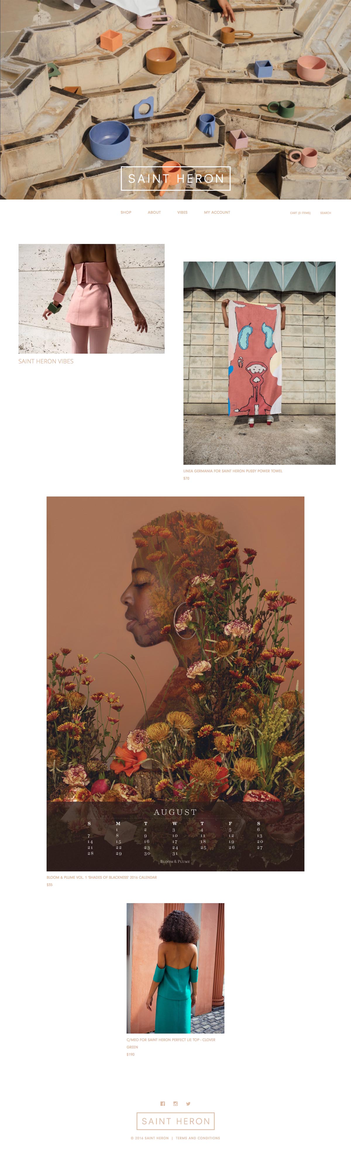 eCommerce website: Saint Heron