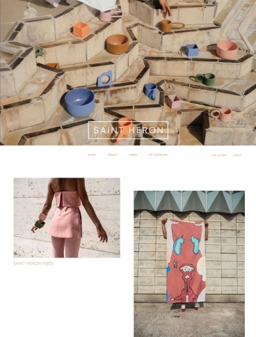 eCommerce website: Saint Heron