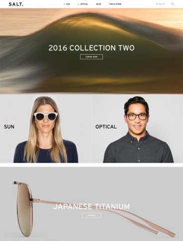 eCommerce website: SALT. Optics